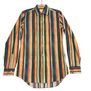 Paul Smith Signature Stripe Shirt  Italy Men Large Designer Luxury Button Up Mod